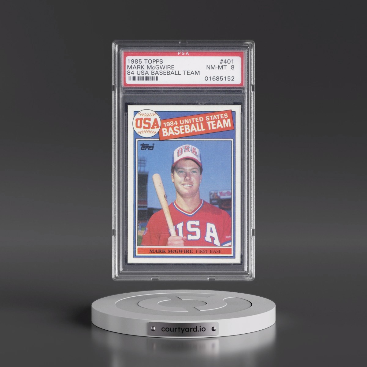 1985 Topps #401 Mark McGwire - 1984 USA Baseball Team (PSA 8 NM-MT)