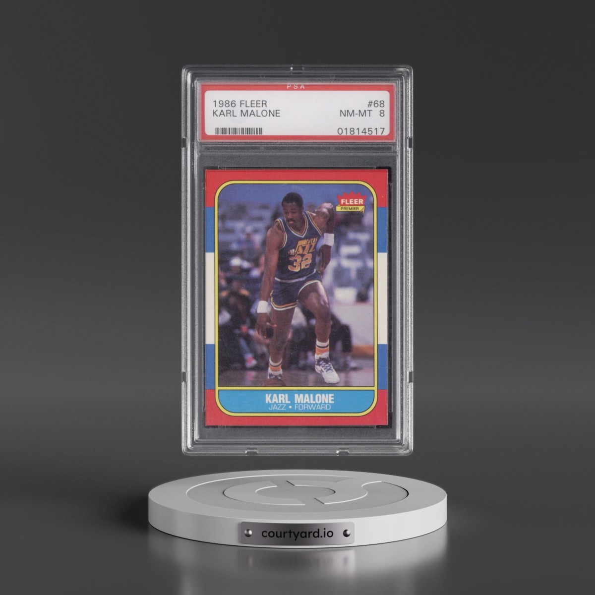 1986 Fleer Karl Malone #68 PSA 8
