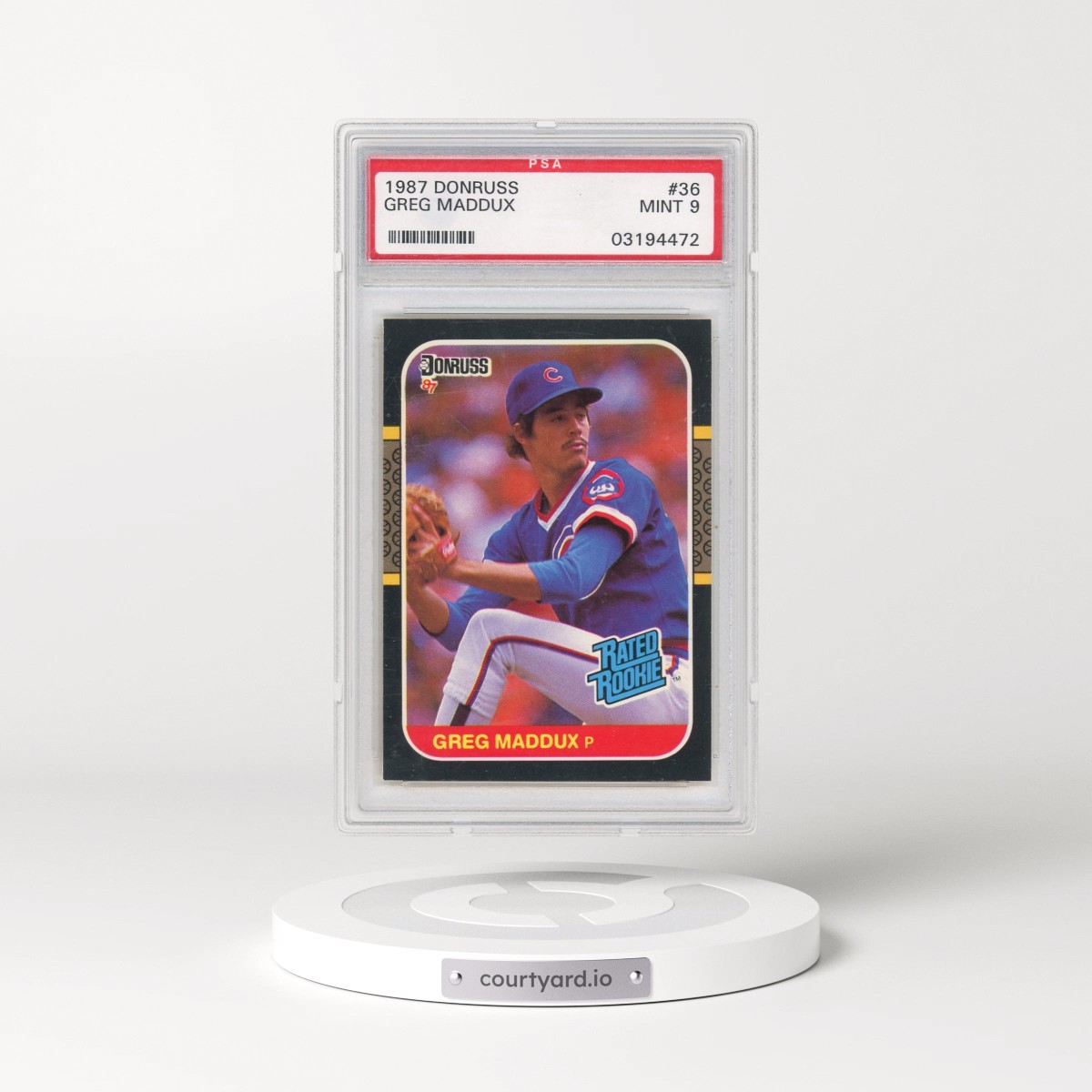 1987 Donruss #36 Greg Maddux (PSA 9 MINT)