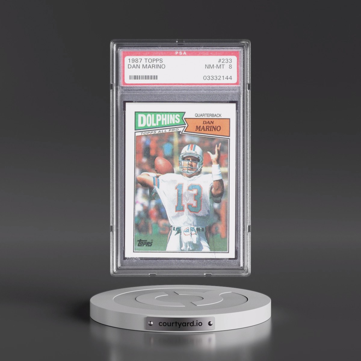 1987 Topps #233 Dan Marino (PSA 8 NM-MT)
