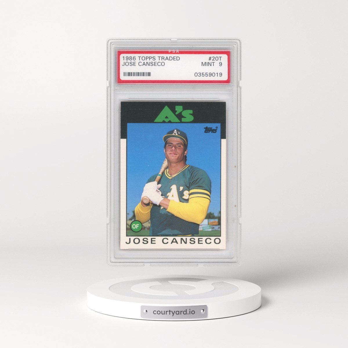 1986 Topps Traded #20T Jose Canseco (PSA 9 MINT)