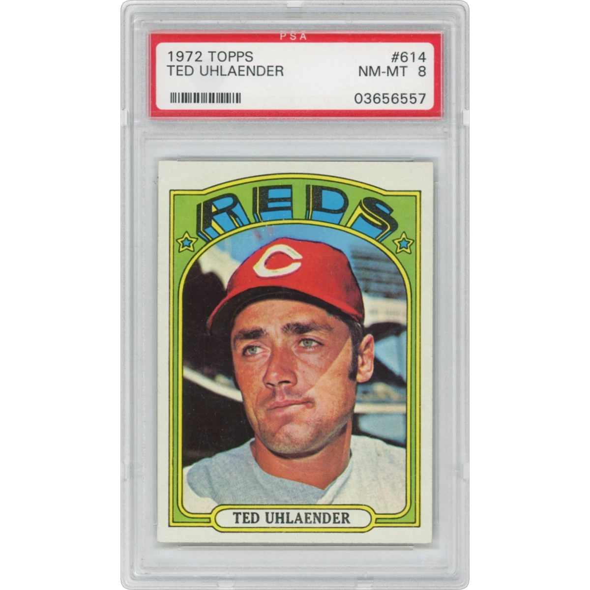1972 Topps #614 Ted Uhlaender (PSA 8 NM-MT)