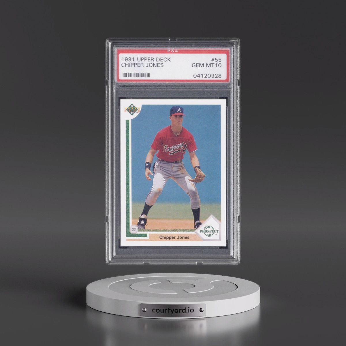 1991 Upper Deck #55 Chipper Jones (PSA 10 GEM MINT)