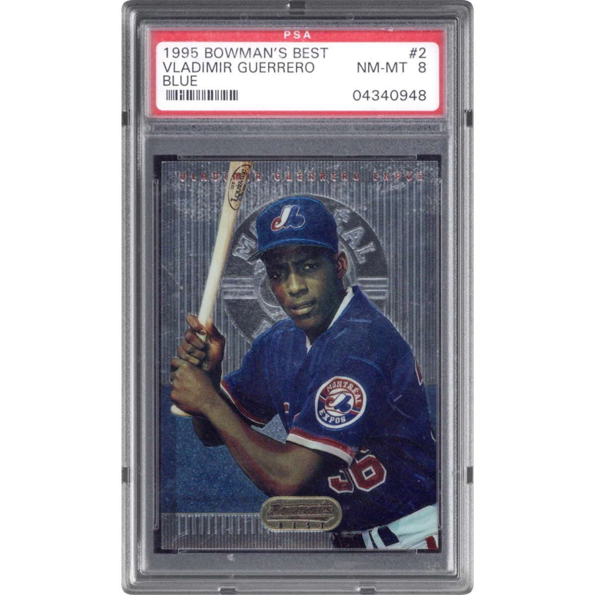 1995 Bowman's Best #2 Vladimir Guerrero - Blue (PSA 8 NM-MT)