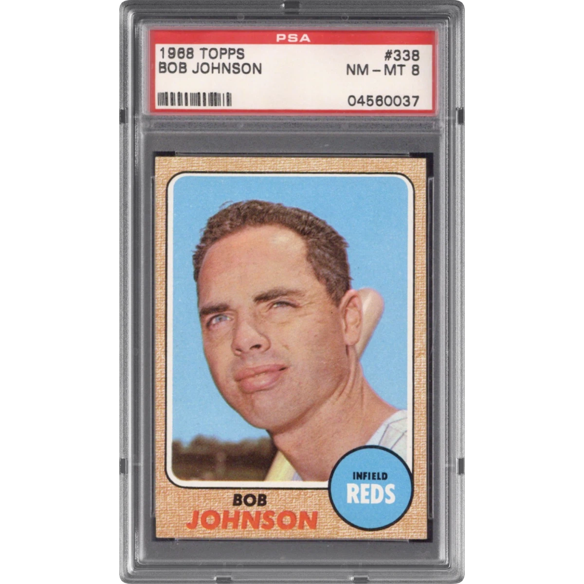 1968 Topps #338 Bob Johnson (PSA 8 NM-MT)