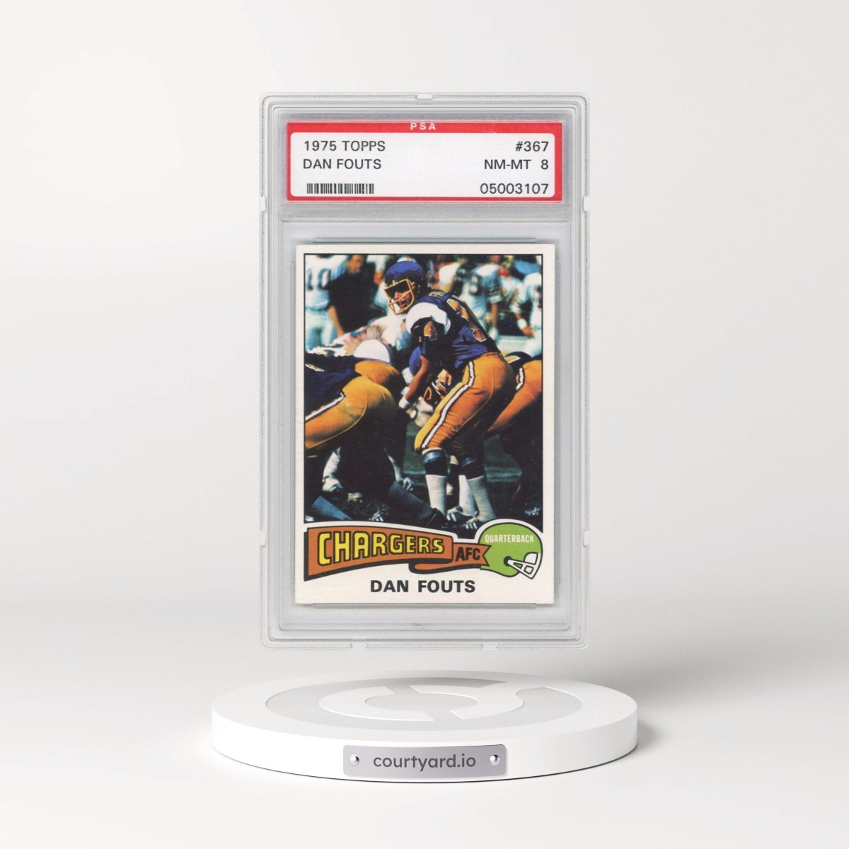 1975 Topps #367 Dan Fouts (PSA 8 NM-MT)