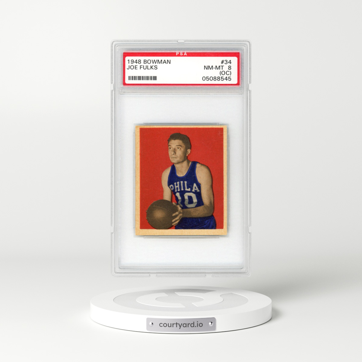 1948 Bowman #34 Joe Fulks (PSA 8 NM-MT)