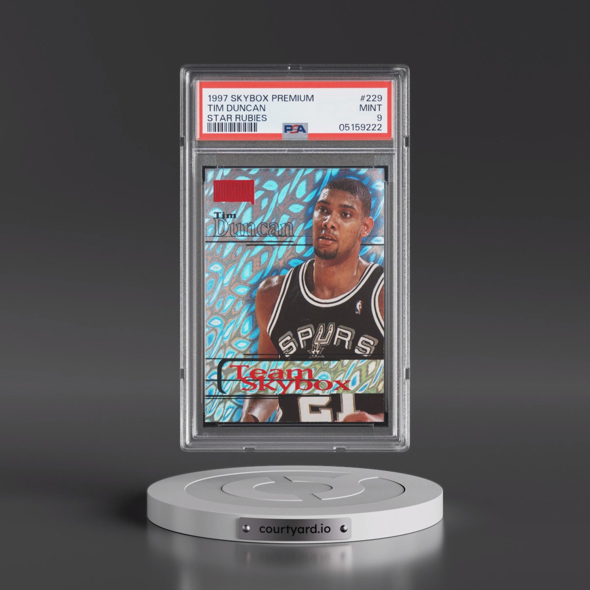 1997 Skybox Premium #229 Tim Duncan - Star Rubies (PSA 9 MINT)