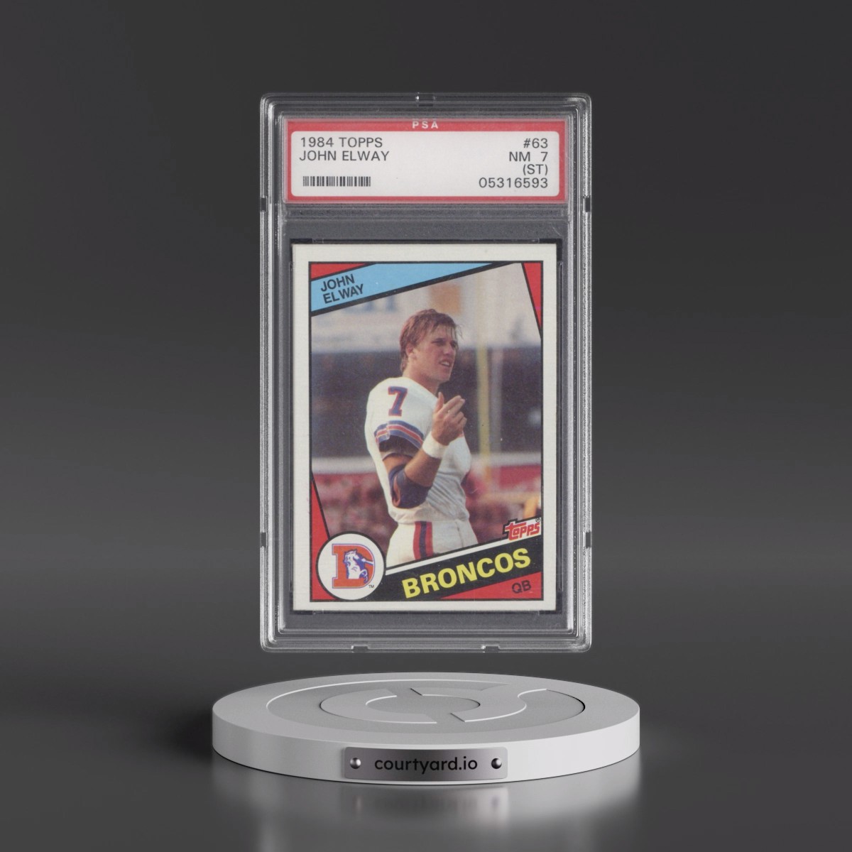 1984 Topps #63 John Elway (PSA 7 NM)