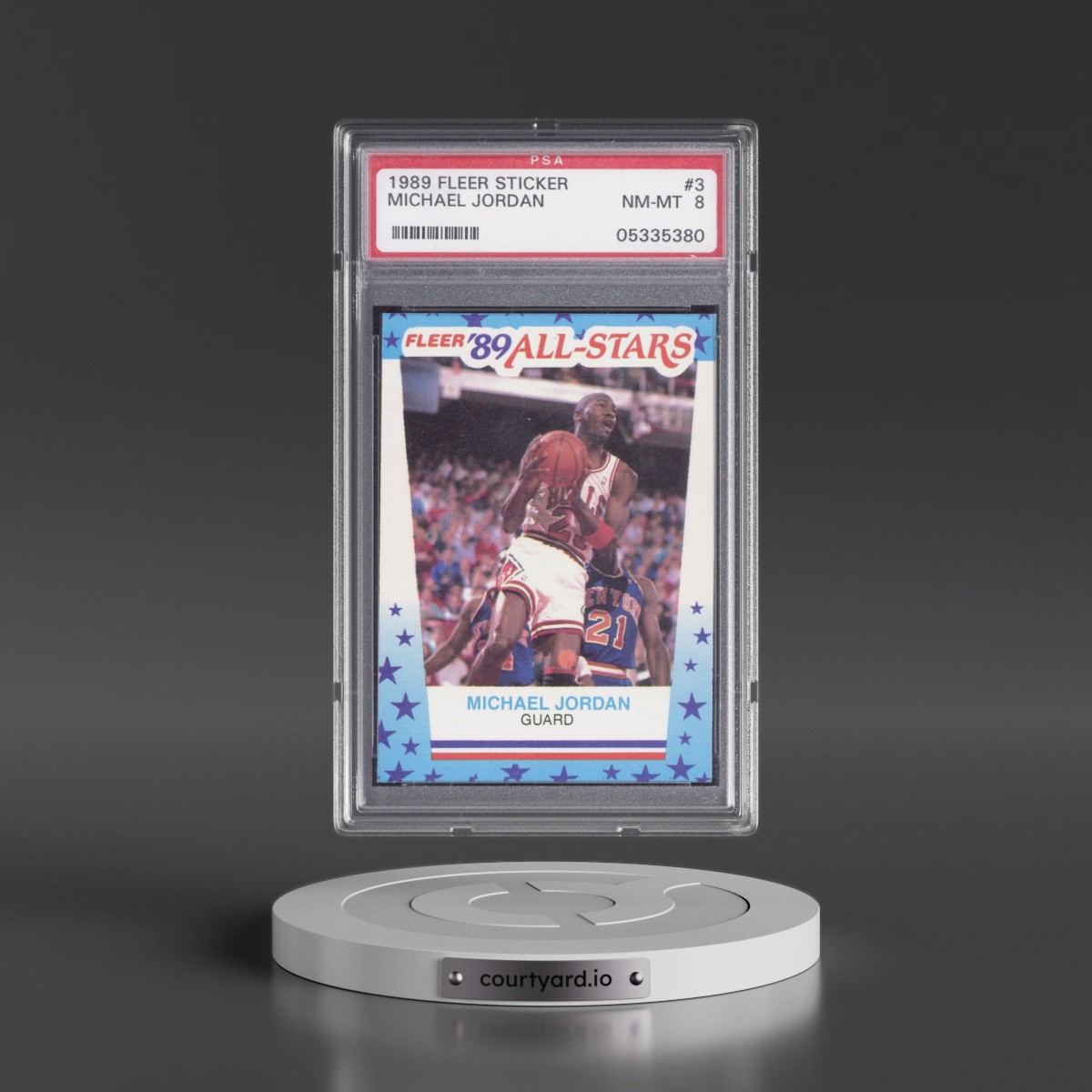 1989 Fleer Sticker #3 Michael Jordan (PSA 8 NM-MT)