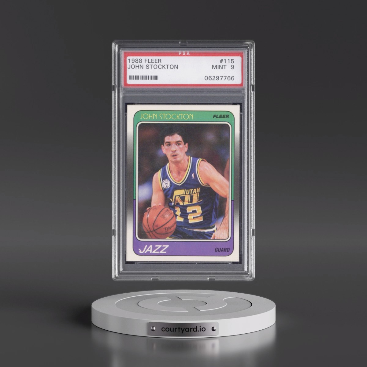 1988 Fleer #115 John Stockton (PSA 9 MINT)