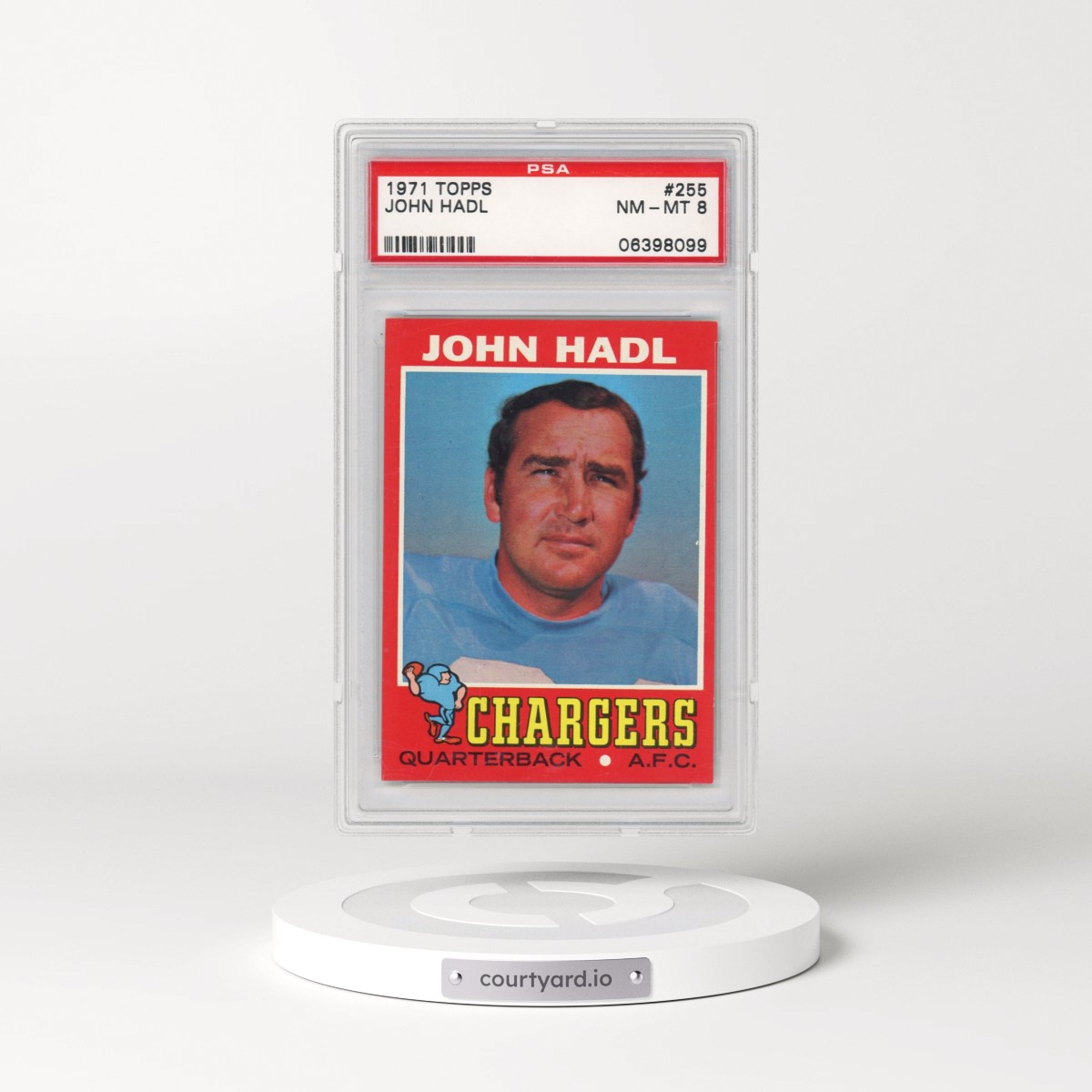 1971 Topps #255 John Hadl (PSA 8 NM-MT)