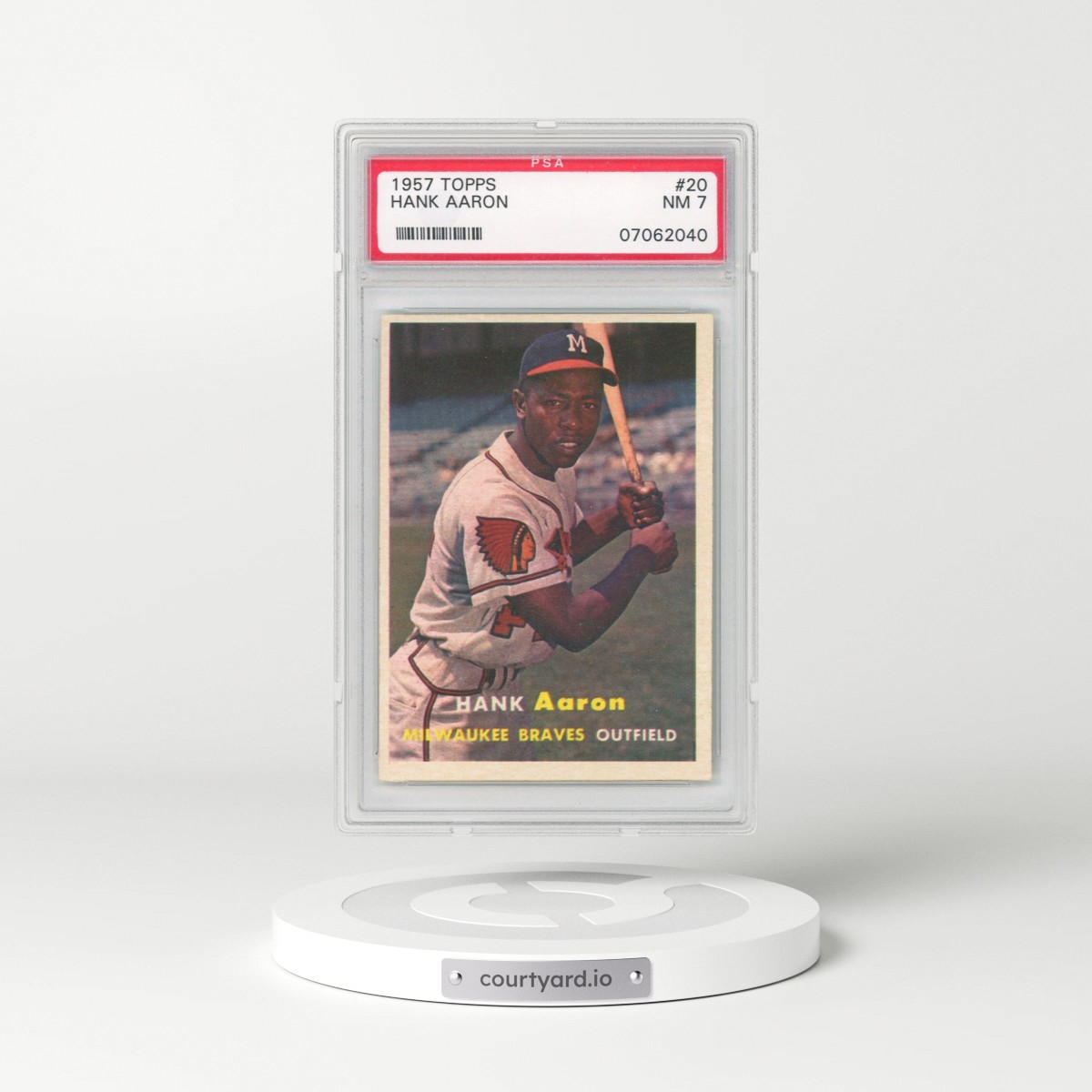 1957 Topps #20 Hank Aaron (PSA 7 NM)