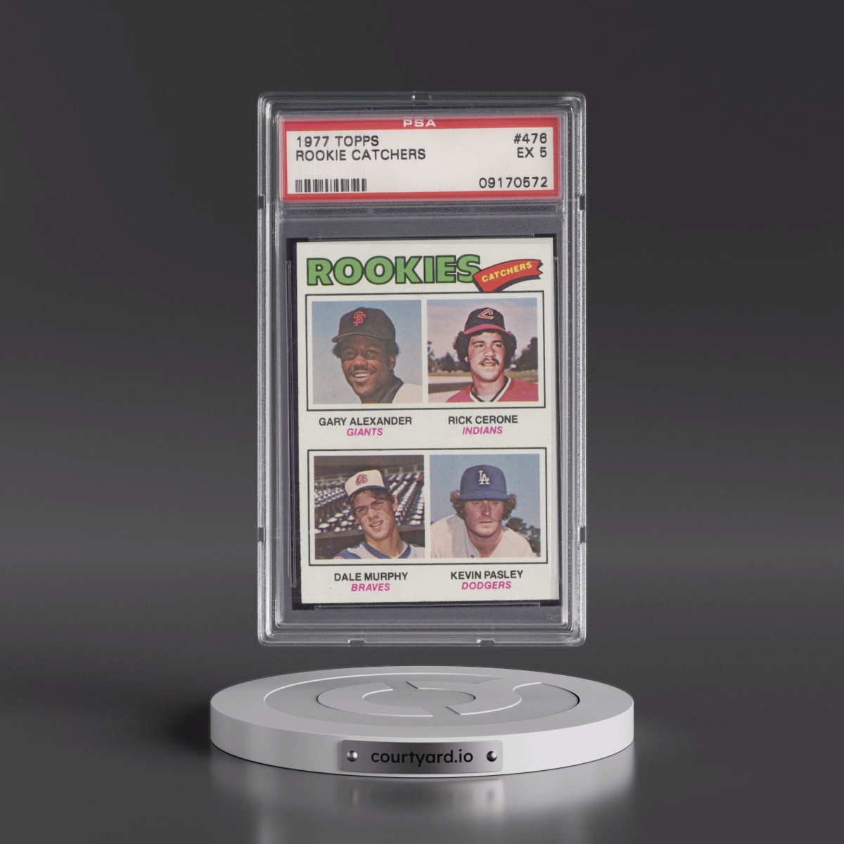 1977 Topps #476 Rookie Catchers (PSA 5 EX)