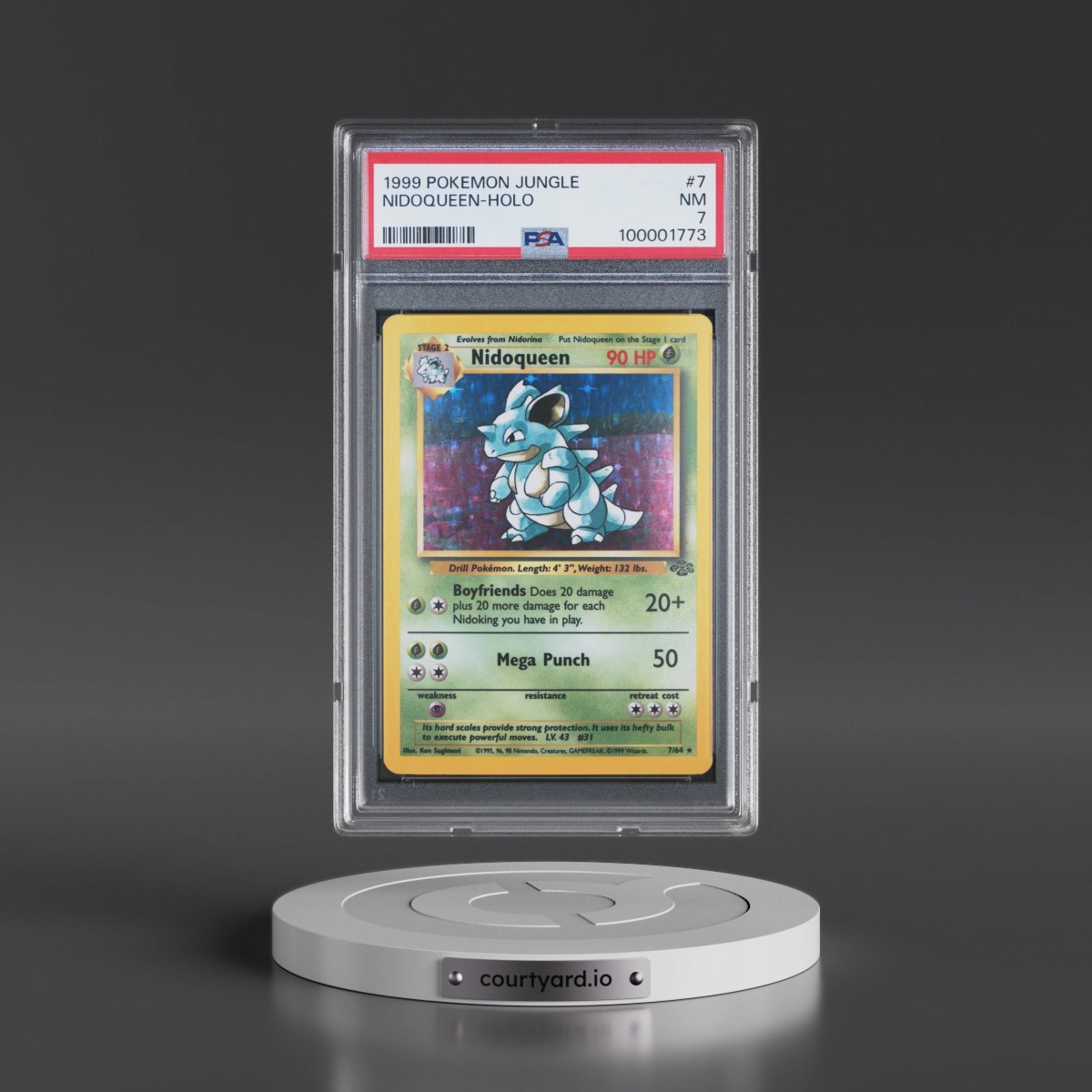 1999 Pokémon Jungle #7 Nidoqueen - Holo (PSA 7 NM)