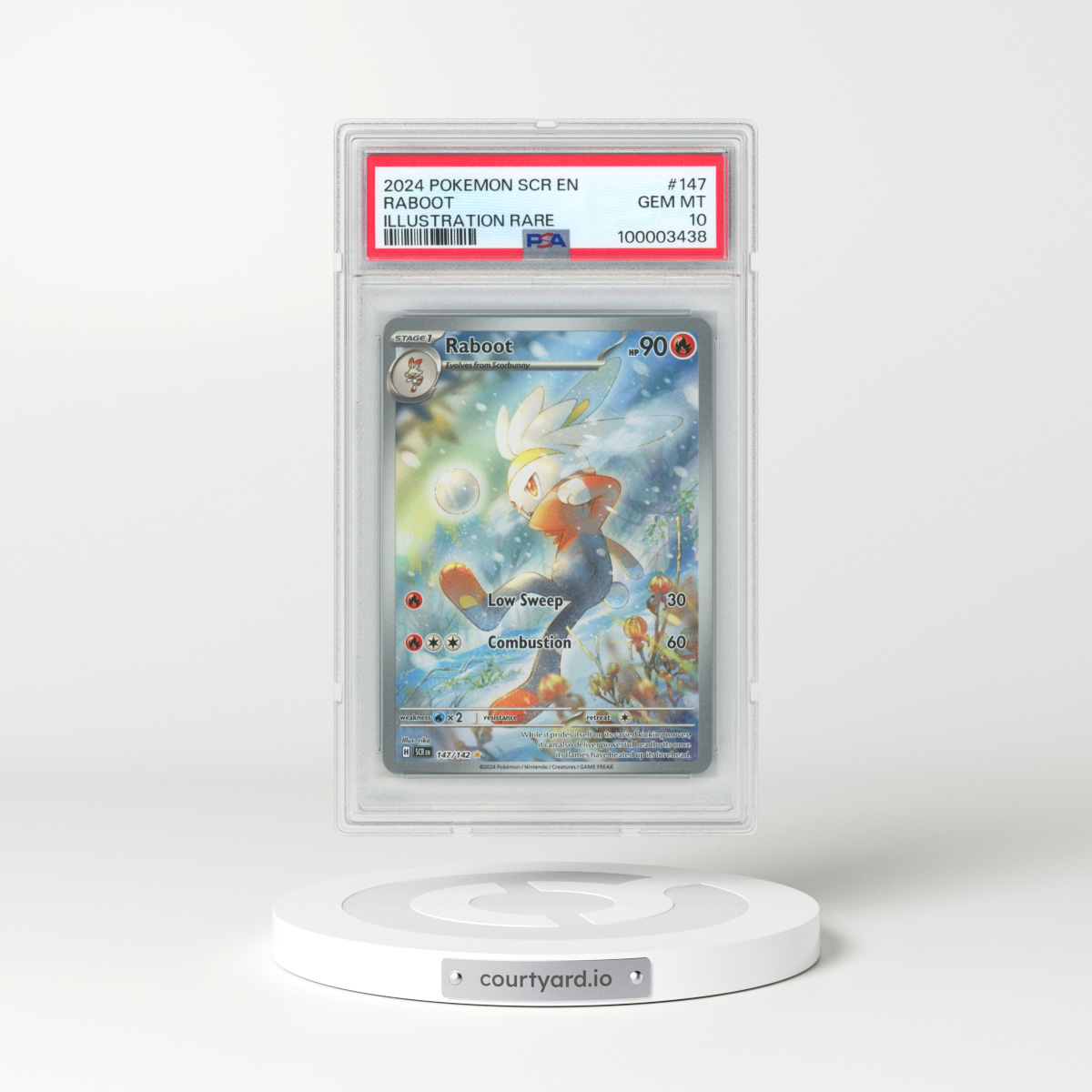 2024 Pokémon Scr EN-Stellar Crown #147 Raboot - Illustration Rare (PSA 10 GEM MINT)