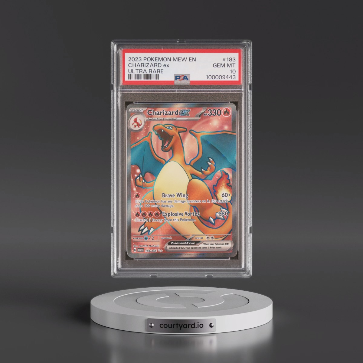 2023 Pokémon Mew EN-151 #183 Charizard EX - Holo Ultra Rare (PSA 10 GEM MINT)