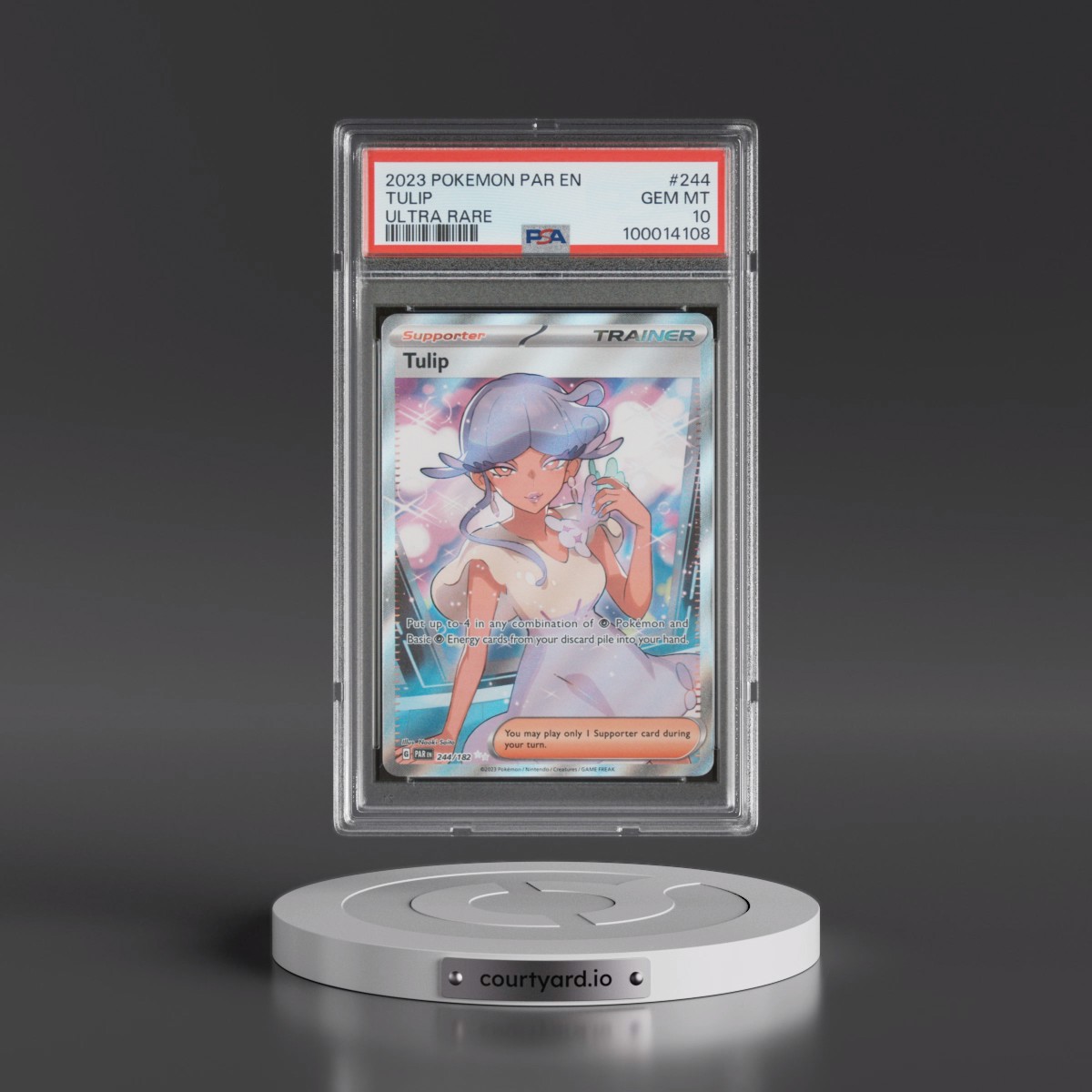 2023 Pokémon Par EN-Paradox Rift #244 Tulip - Ultra Rare (PSA 10 GEM MINT)