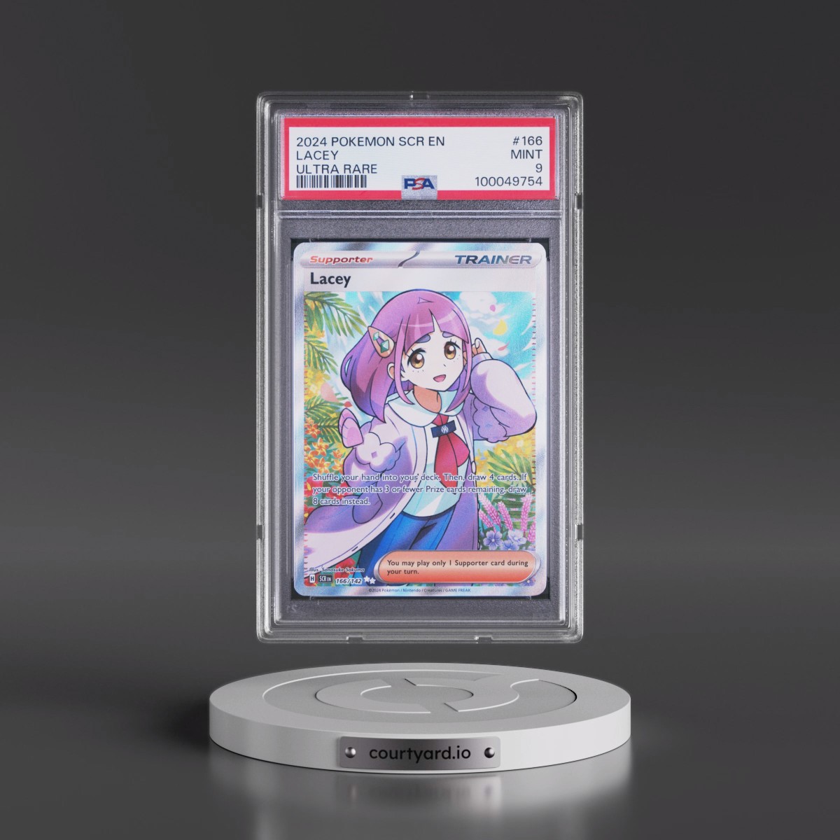 2024 Pokémon Scr EN-Stellar Crown #166 Lacey - Ultra Rare (PSA 9 MINT)