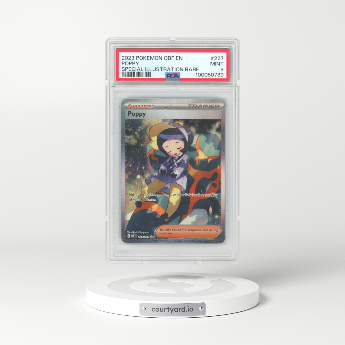 2023 Pokémon Obf EN-Obsidian Flames #227 Poppy - Special Illustration Rare (PSA 9 MINT)