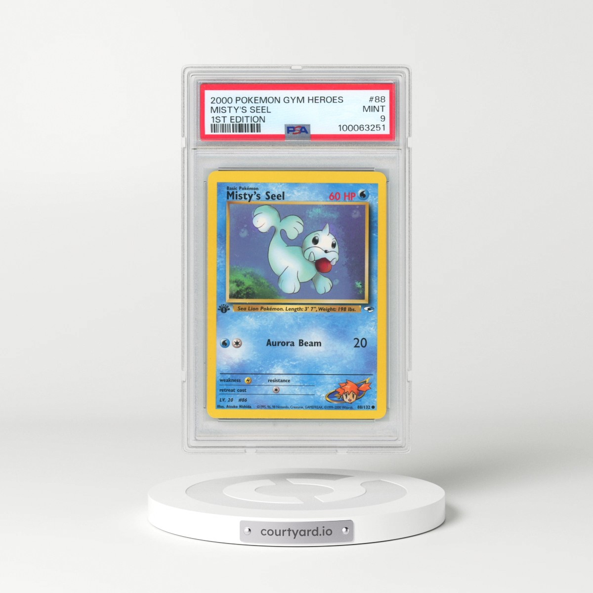 2000 Pokémon Gym Heroes #88 Misty's Seel - 1st Edition (PSA 9 MINT)