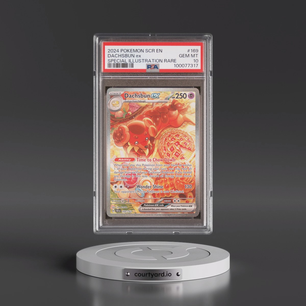 2024 Pokémon Scr EN-Stellar Crown #169 Dachsbun EX - Holo Special Illustration Rare (PSA 10 GEM MINT)