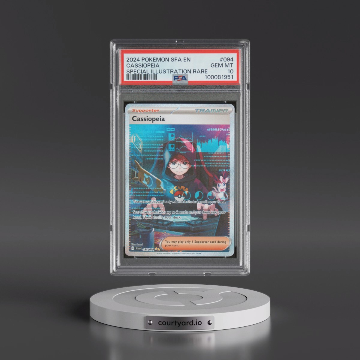 2024 Pokémon Sfa EN-Shrouded Fable #094 Cassiopeia - Special Illustration Rare (PSA 10 GEM MINT)