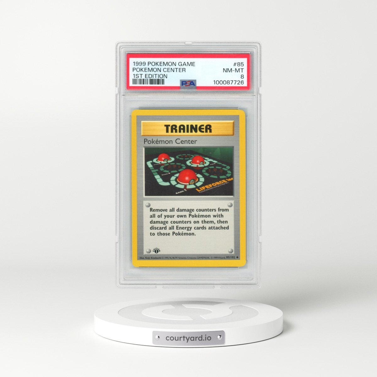 1999 Pokémon Game #85 Pokemon Center - 1st Edition (PSA 8 NM-MT)