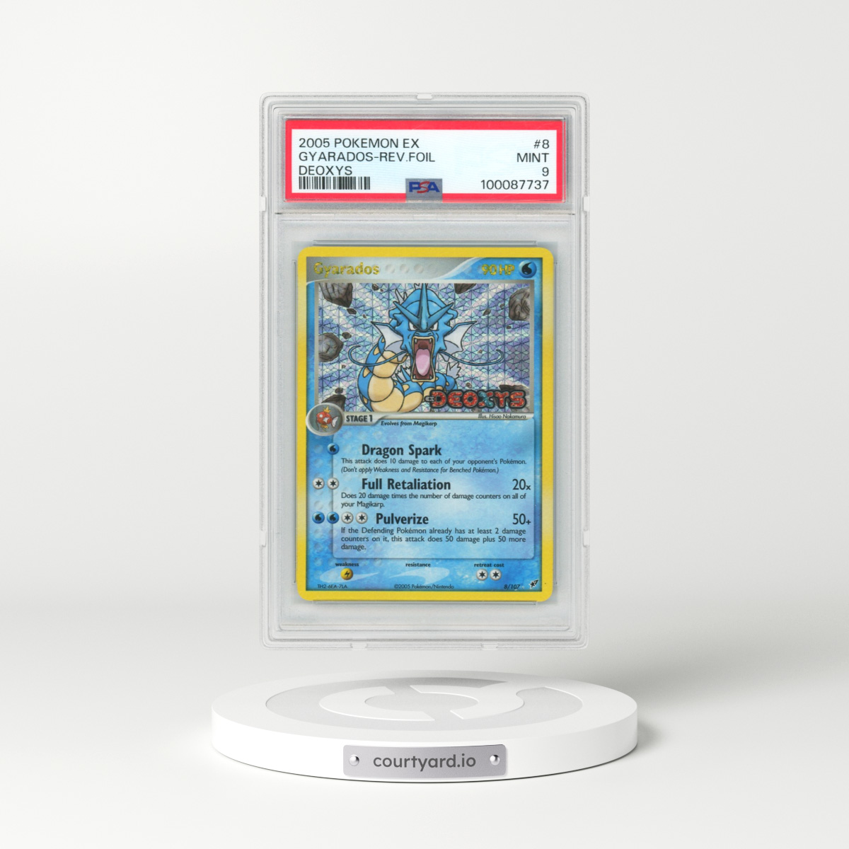 2005 Pokémon EX Deoxys #8 Gyarados - Reverse Foil (PSA 9 MINT)