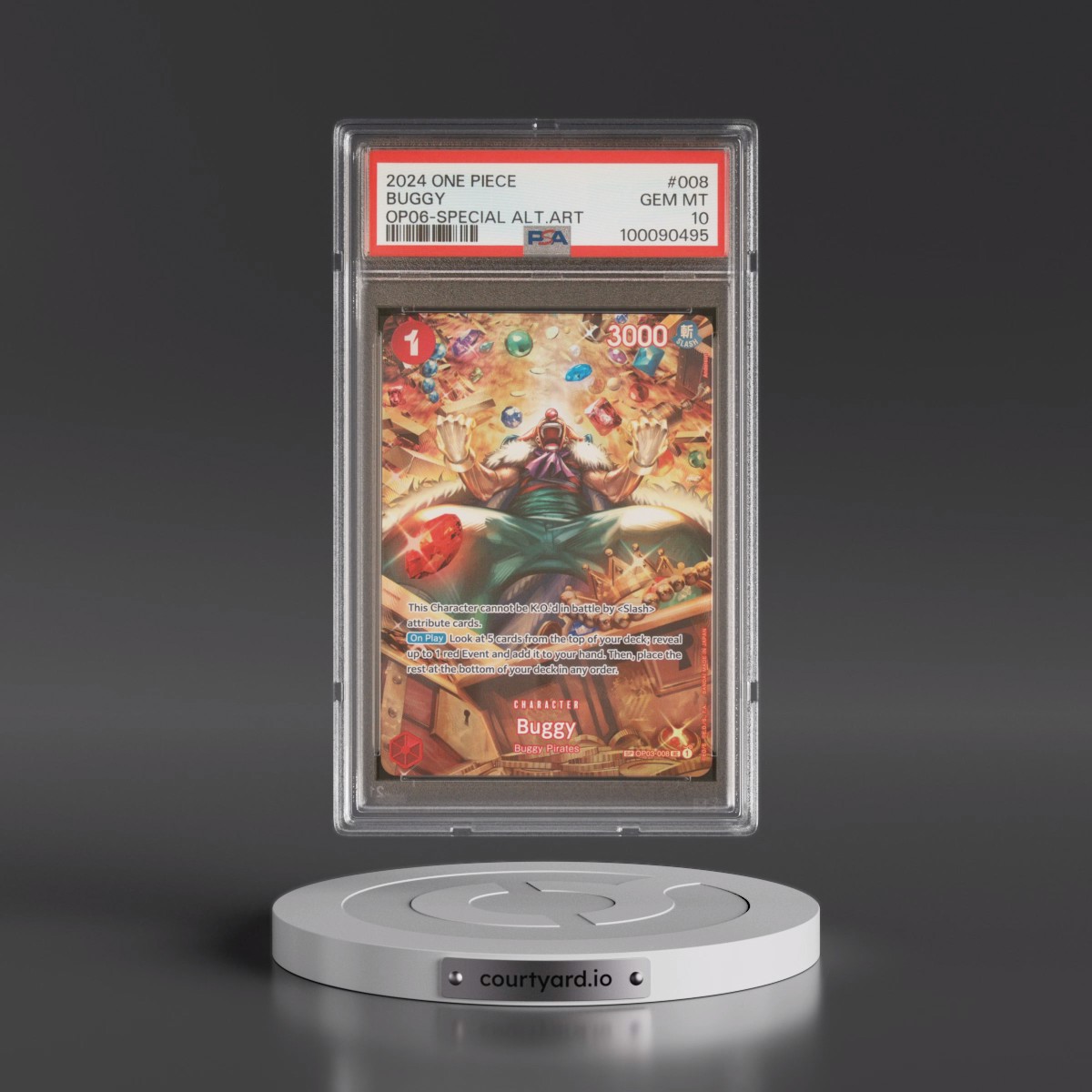 2024 One Piece OP06-Wings of the Captain #008 Buggy - Special Alternate Art (PSA 10 GEM MINT)