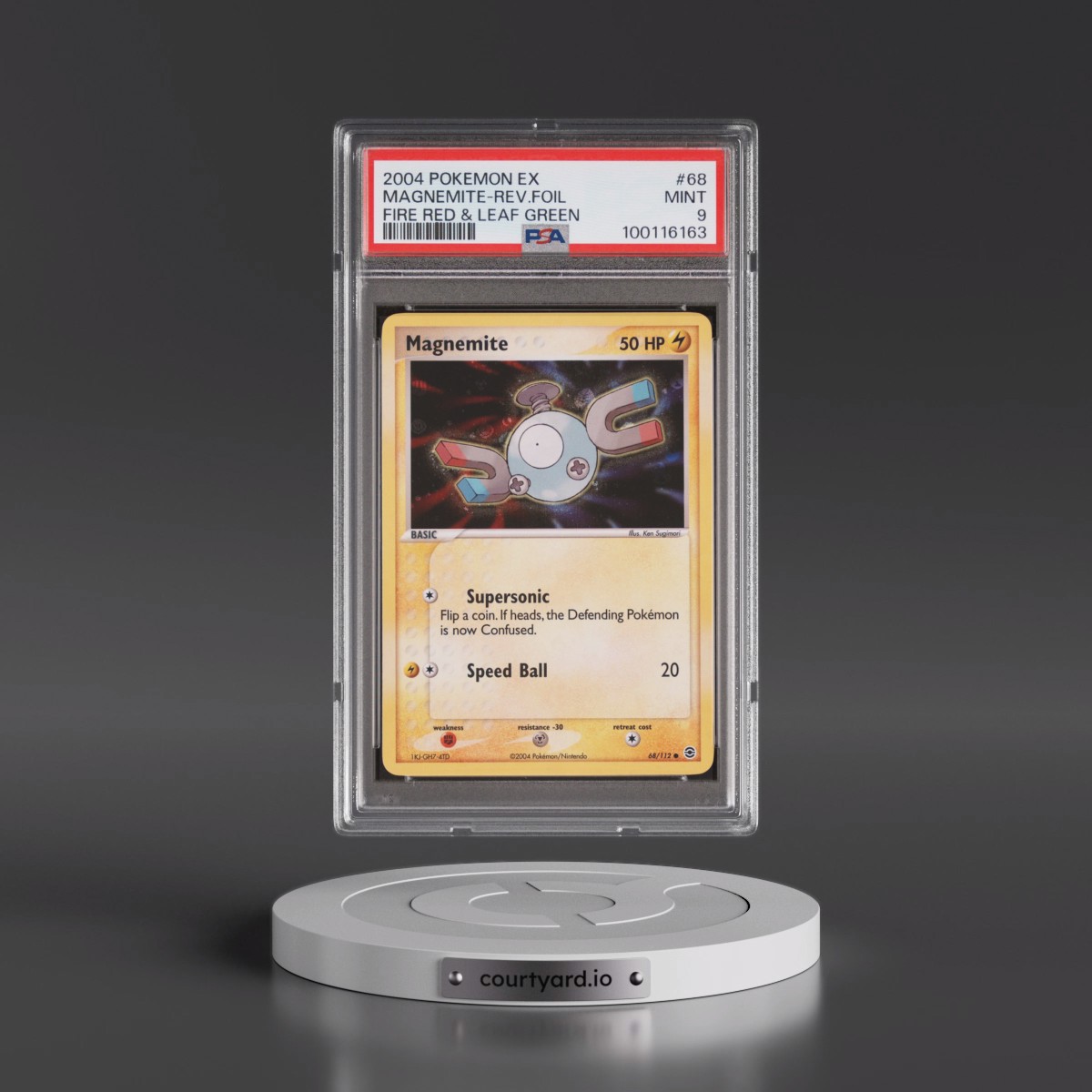 2004 Pokémon EX Fire Red & Leaf Green #68 Magnemite - Reverse Foil (PSA 9 MINT)