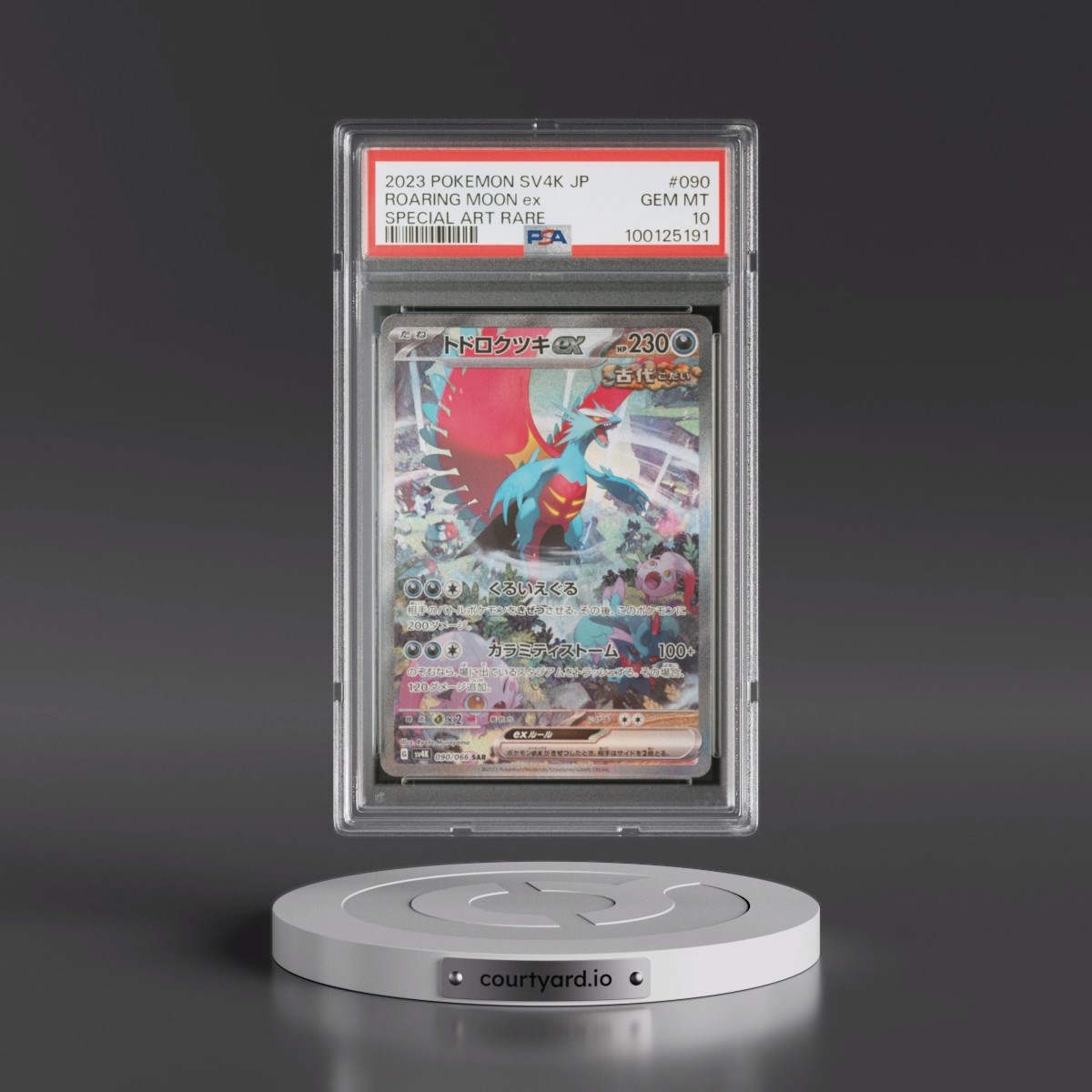 2023 Pokémon Sv4k-Ancient Roar #090 Roaring Moon EX - Holo Special Art Rare (PSA 10 GEM MINT)