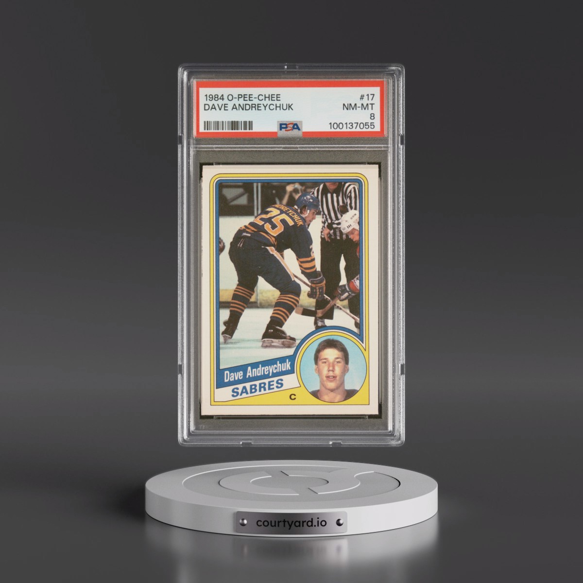 1984 O-Pee-Chee Dave Andreychuk #17 PSA 8