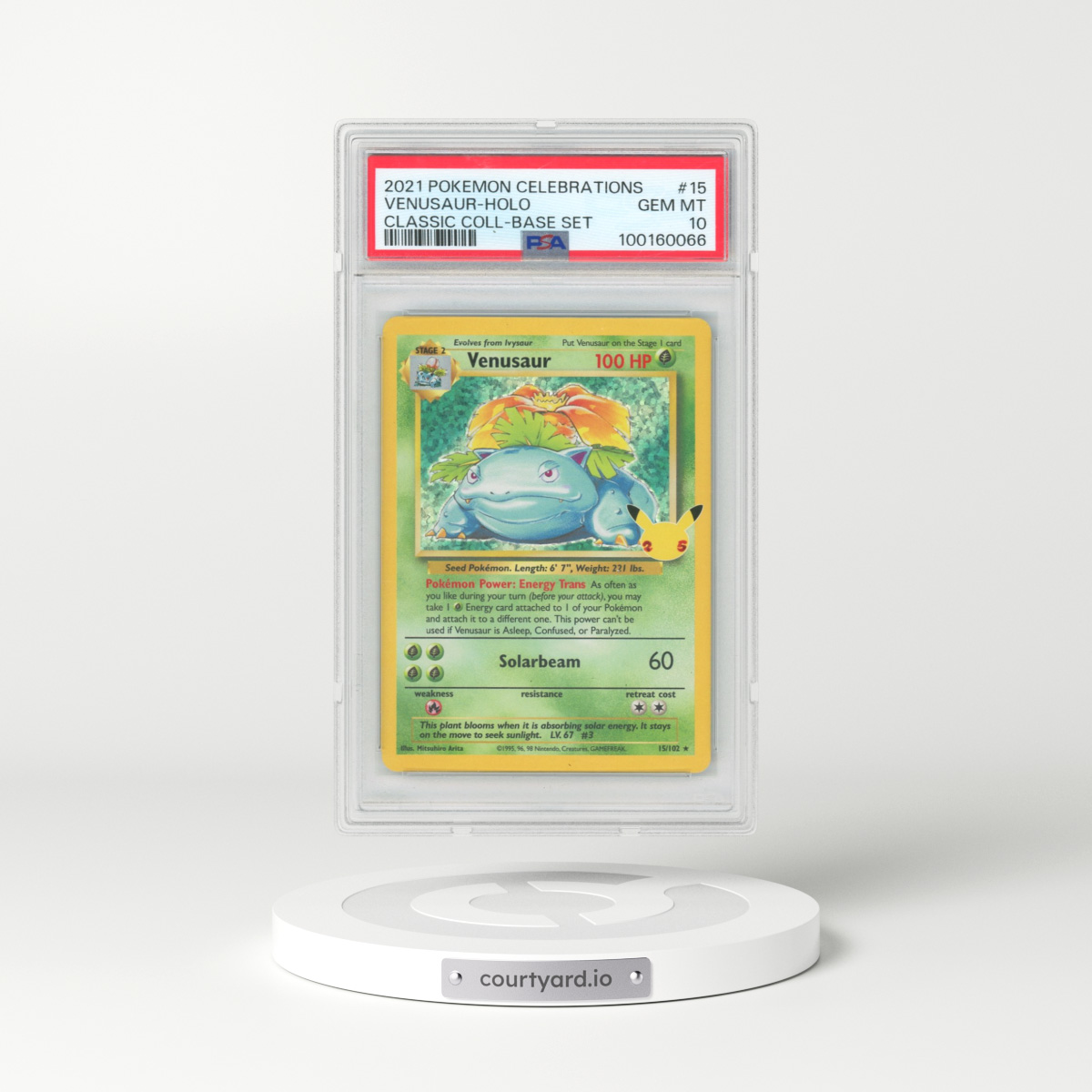 2021 Pokémon Celebrations Classic Collection #15 Venusaur - Holo (PSA 10 GEM MINT)