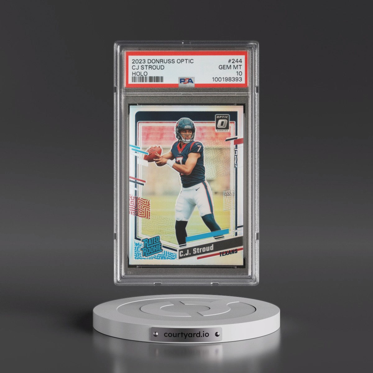 2023 Panini Donruss Optic #244 CJ Stroud - Holo (PSA 10 GEM MINT)