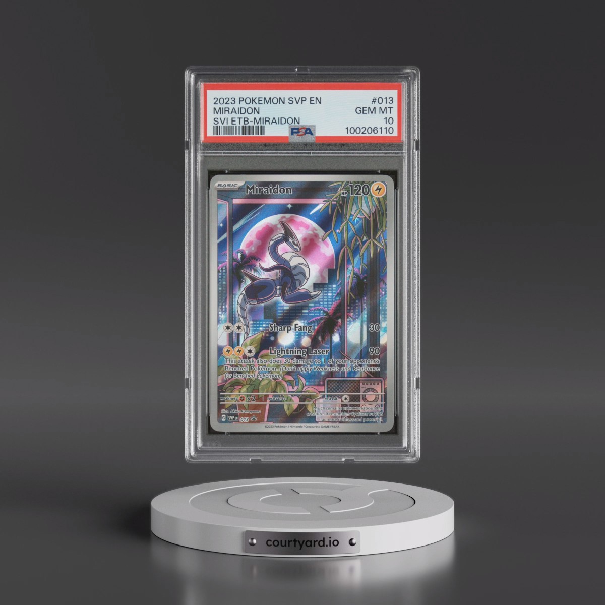 2023 Pokémon Svp EN-SV Black Star Promo #013 Miraidon - Scarlet & Violet Elite Trainer Box-Miraidon (PSA 10 GEM MINT)