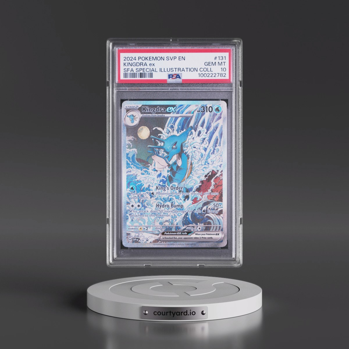 2024 Pokémon Svp EN-SV Black Star Promo #131 Kingdra EX - Holo Shrouded Fable Special Illustration Collection (PSA 10 GEM MINT)