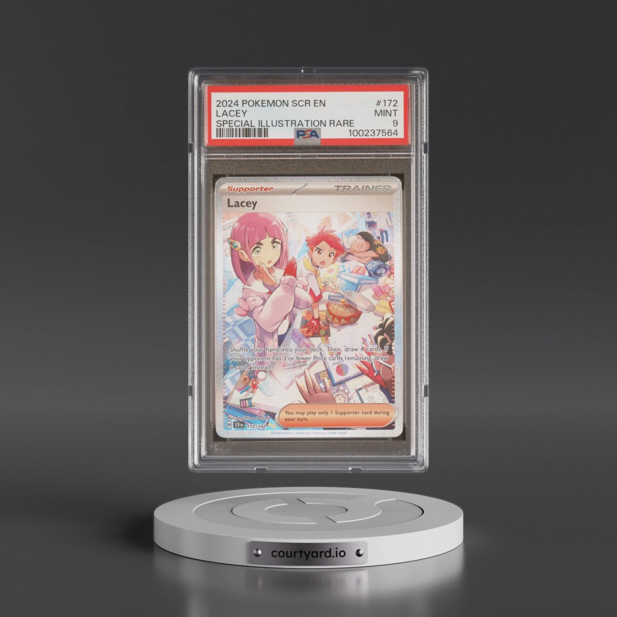 2024 Pokémon Scr EN-Stellar Crown #172 Lacey - Special Illustration Rare (PSA 9 MINT)