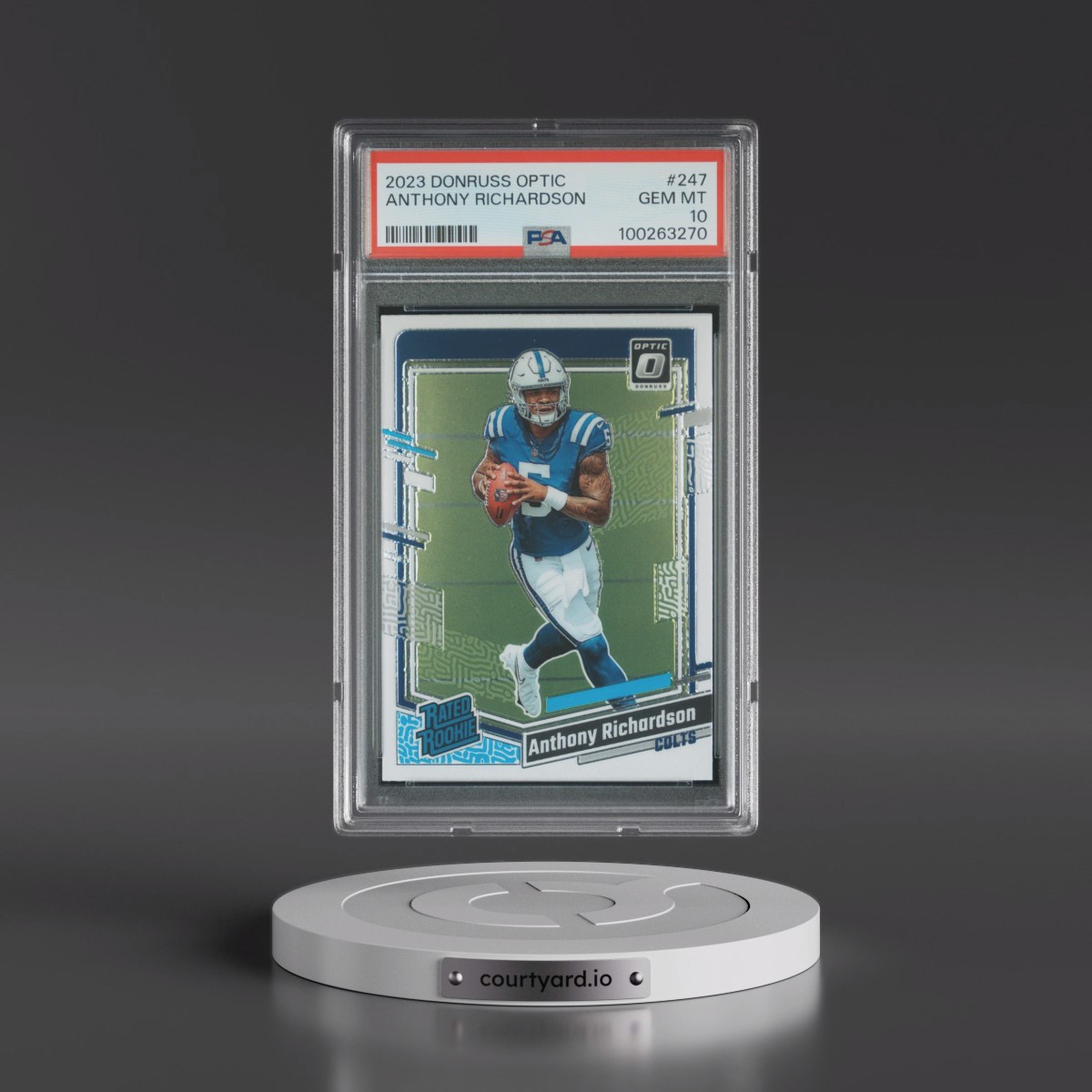2023 Panini Donruss Optic #247 Anthony Richardson (PSA 10 GEM MINT)
