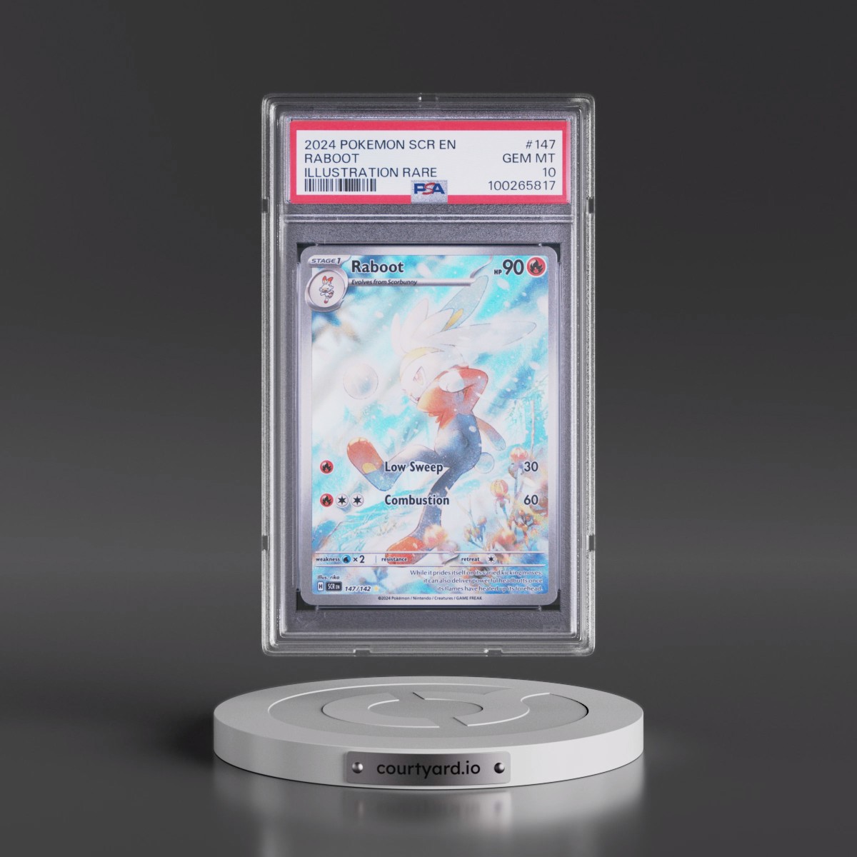 2024 Pokémon Scr EN-Stellar Crown #147 Raboot - Illustration Rare (PSA 10 GEM MINT)