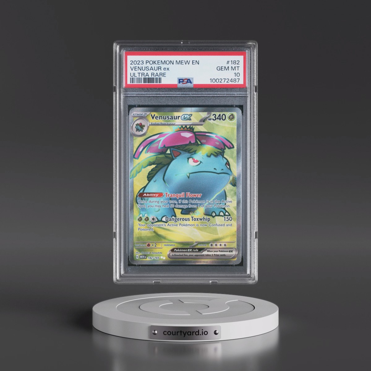 2023 Pokémon Mew EN-151 #182 Venusaur EX - Holo Ultra Rare (PSA 10 GEM MINT)