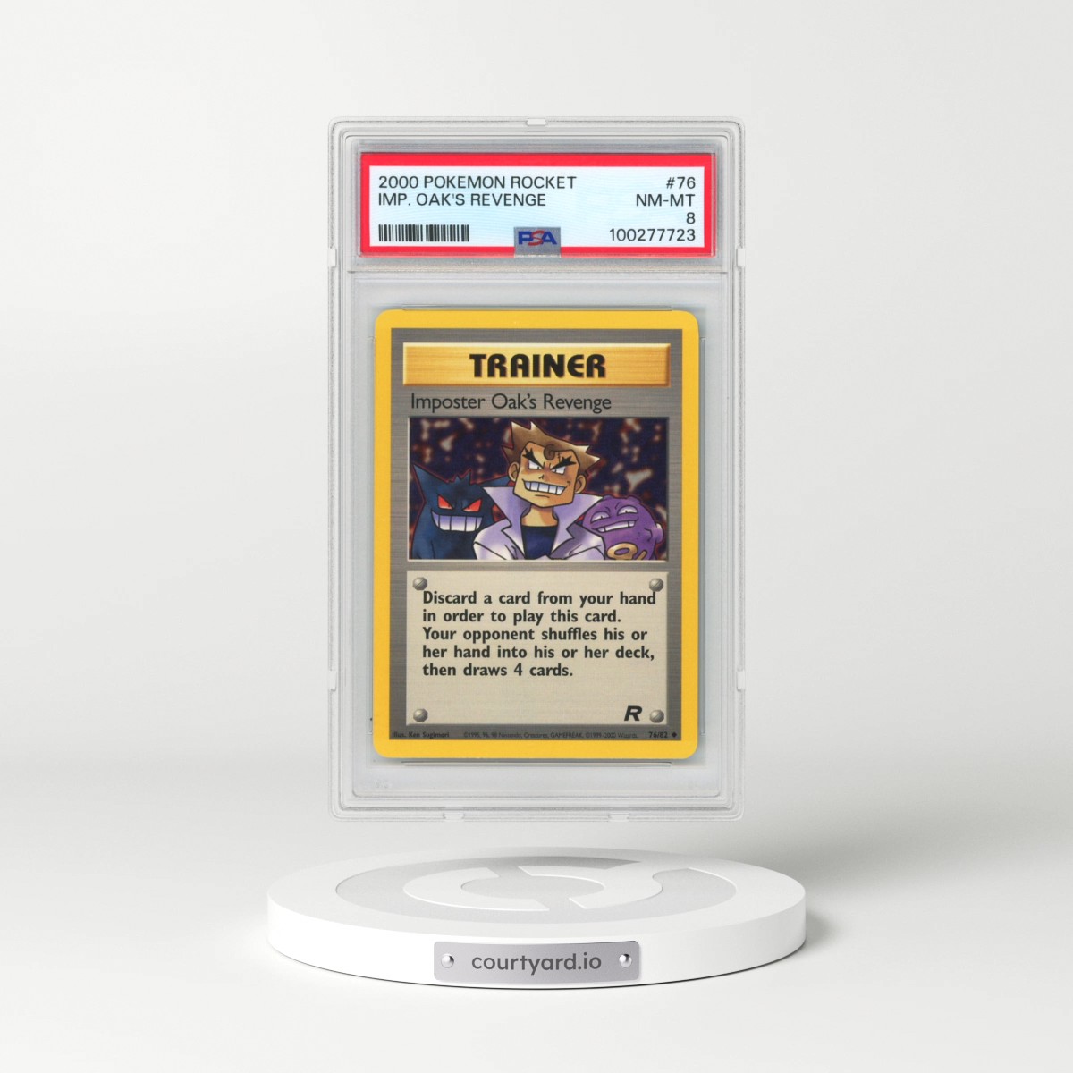2000 Pokémon Rocket #76 Imposter Oak's Revenge (PSA 8 NM-MT)