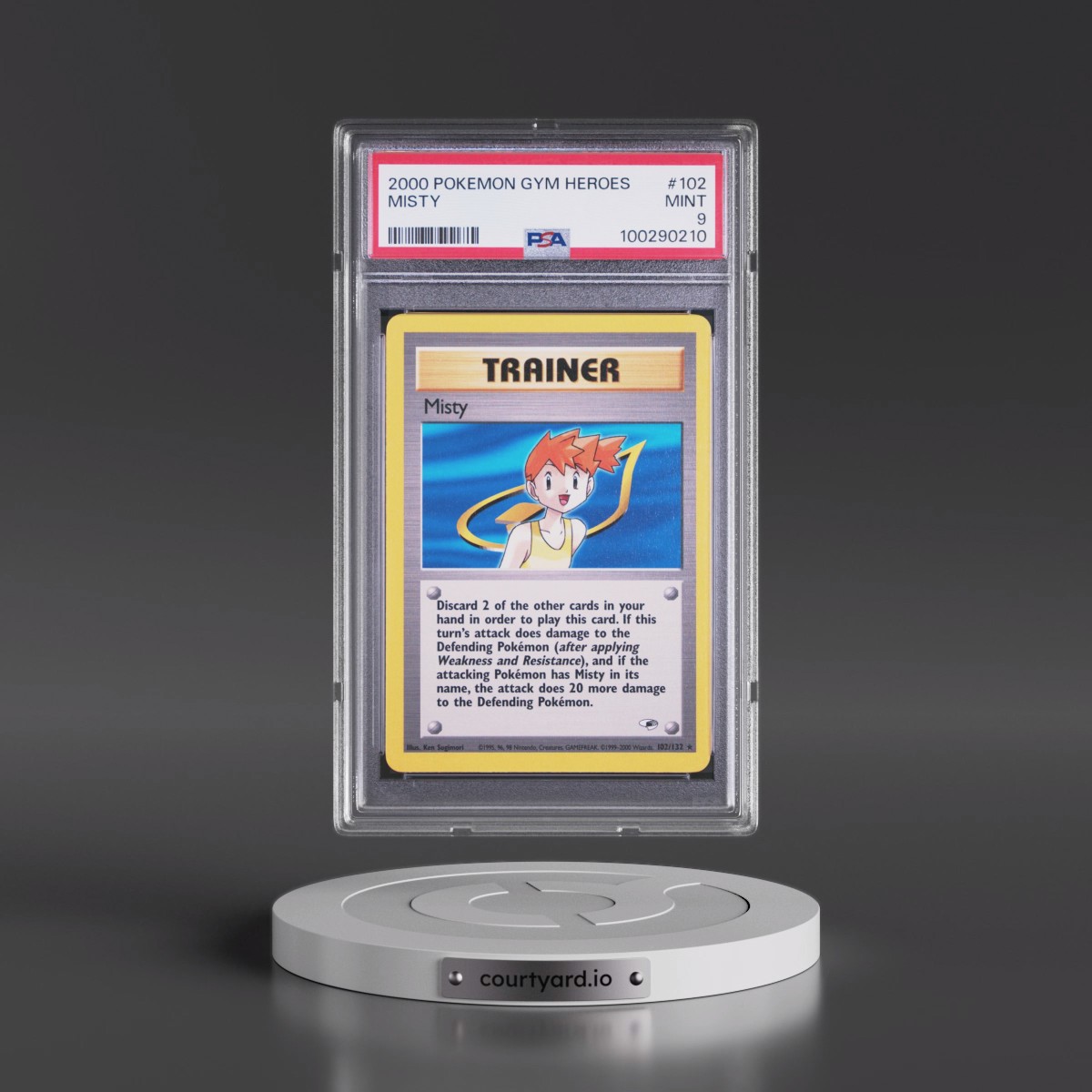 2000 Pokémon Gym Heroes #102 Misty (PSA 9 MINT)
