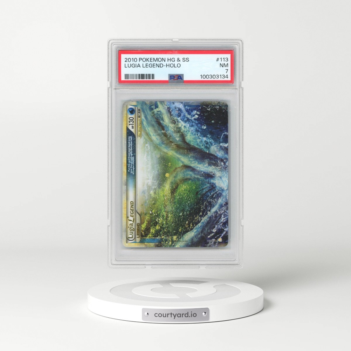 2010 Pokémon Heartgold & Soulsilver #113 Lugia Legend - Holo (PSA 7 NM)