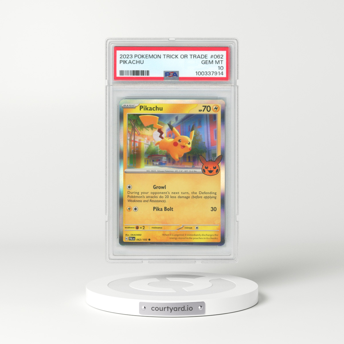 2023 Pokémon Trick or Trade #062 Pikachu (PSA 10 GEM MINT)