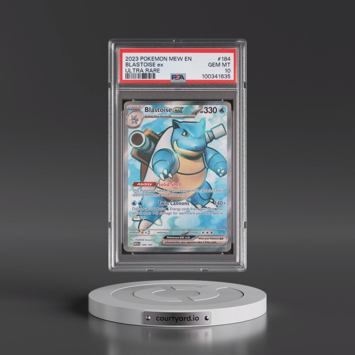 2023 Pokémon Mew EN-151 #184 Blastoise EX - Holo Ultra Rare (PSA 10 GEM MINT)