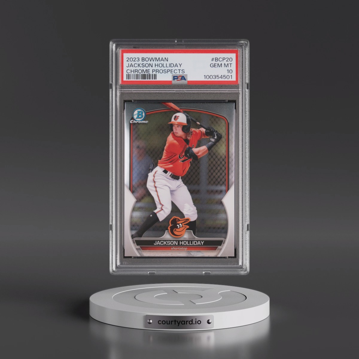 2023 Bowman Chrome Prospects #BCP20 Jackson Holliday (PSA 10 GEM MINT)