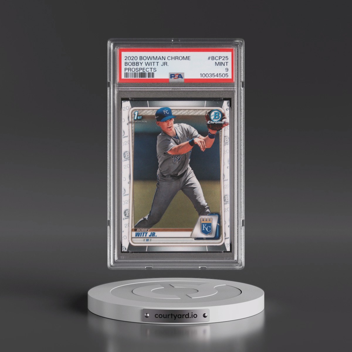 2020 Bowman Chrome Prospects #BCP25 Bobby Witt Jr. (PSA 9 MINT)