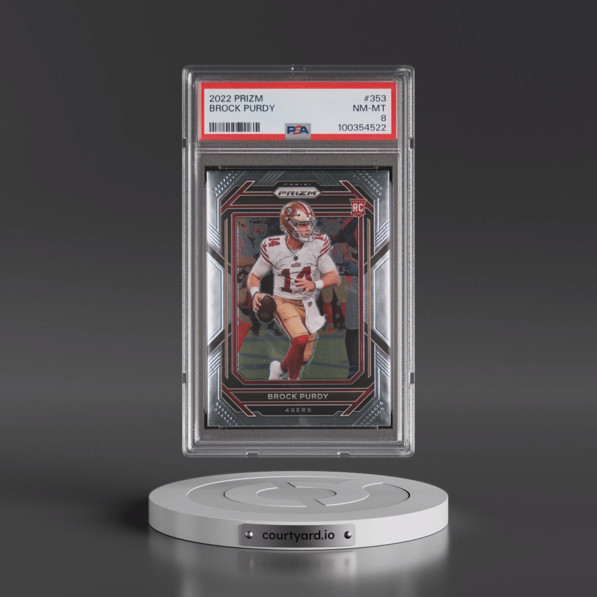 2022 Panini Prizm #353 Brock Purdy (PSA 8 NM-MT)
