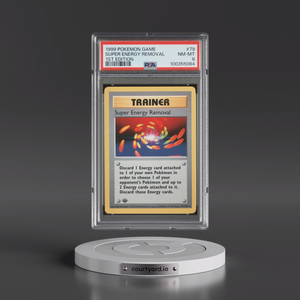 energy removal pokemon card Base Set First Edition #92(Shadowless) Discard 1 Energy card attached to 1 of your Pokmon in order to choose 1 of your opponents Pokmon and up to 2 Energy cards attached to it Hit Fast and Delay Your